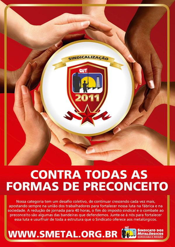 Cartaz de divulgação da campanha dos metalúrgicos de Sorocaba