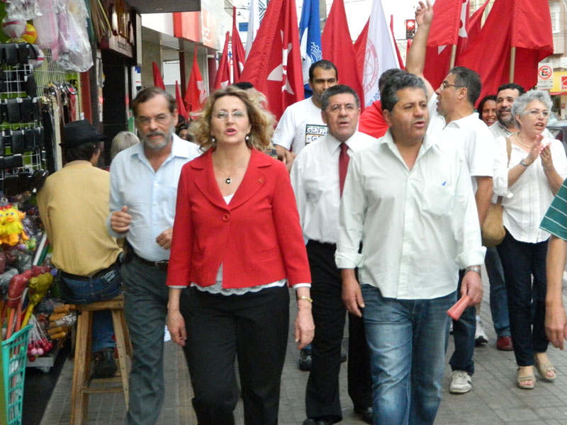 Caminhada foi acompanhada por militantes e candidatos da coligação Sorocaba Em Sintonia com o Brasil