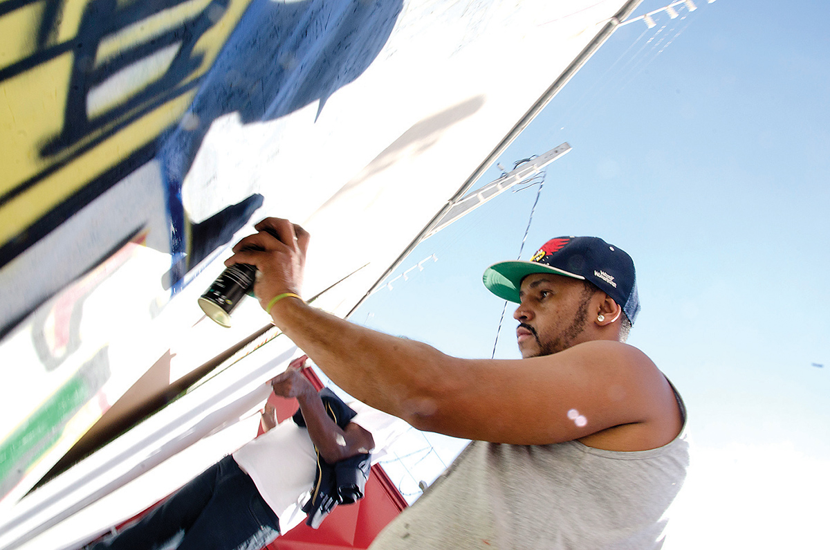 O grafite foi uma das atrações do evento