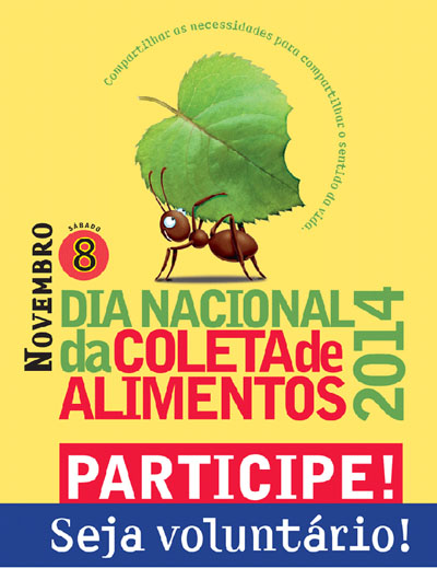 O Dia Nacional de Coleta acontecerá no dia 8 de novembro em 50 cidades do Brasil, simultaneamente