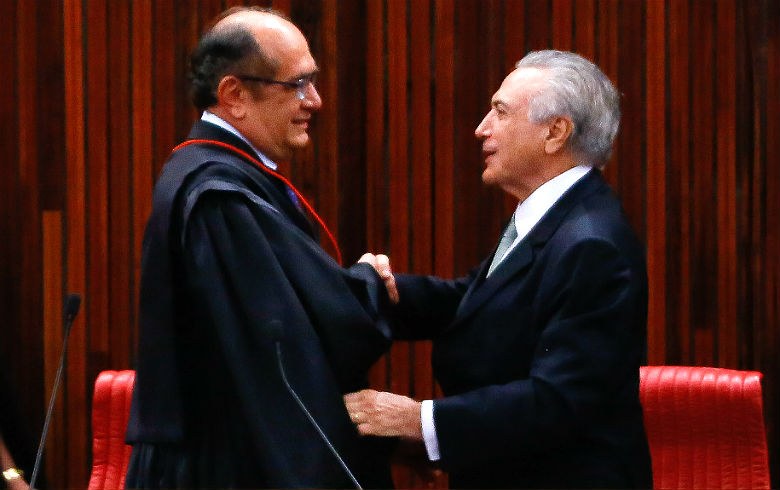 Encontro entre Temer e Gilmar no último domingo, dia 12, não constou na agenda oficial