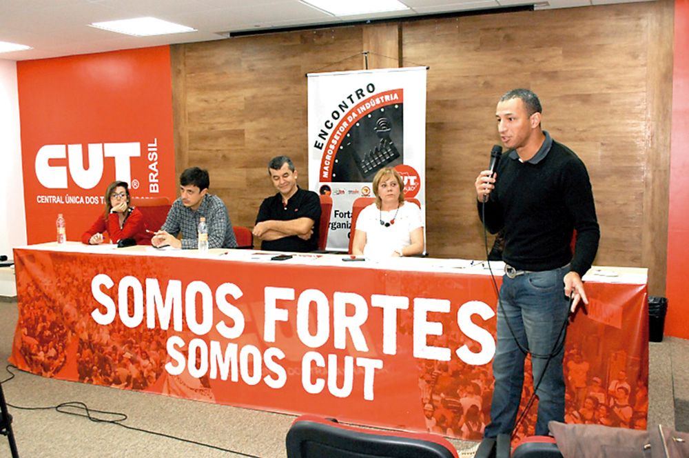 O presidente do SMetal, Leandro Soares, esteve presente na atividade.