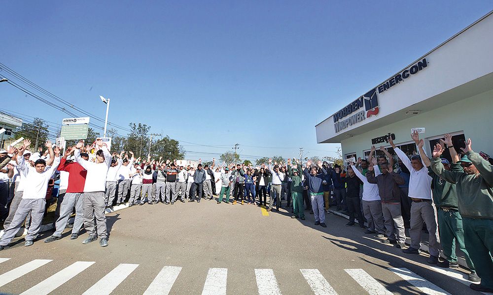 Assembleia de mobilização em defesa da Convenção Coletiva na Wobben, em Sorocaba, aconteceu dia 23 de agosto