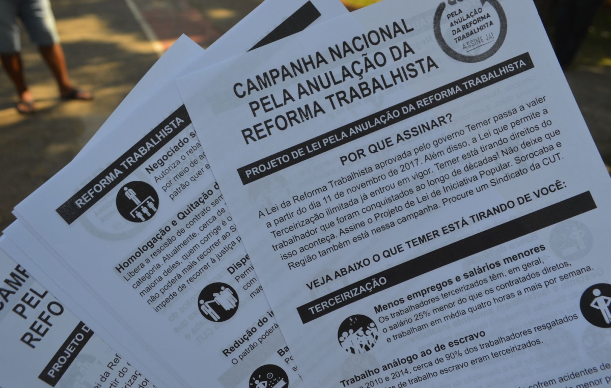 A subsede da CUT Sorocaba pretende recolher todos os formulários assinados e preenchidos na região até o dia 7 de novembro. 