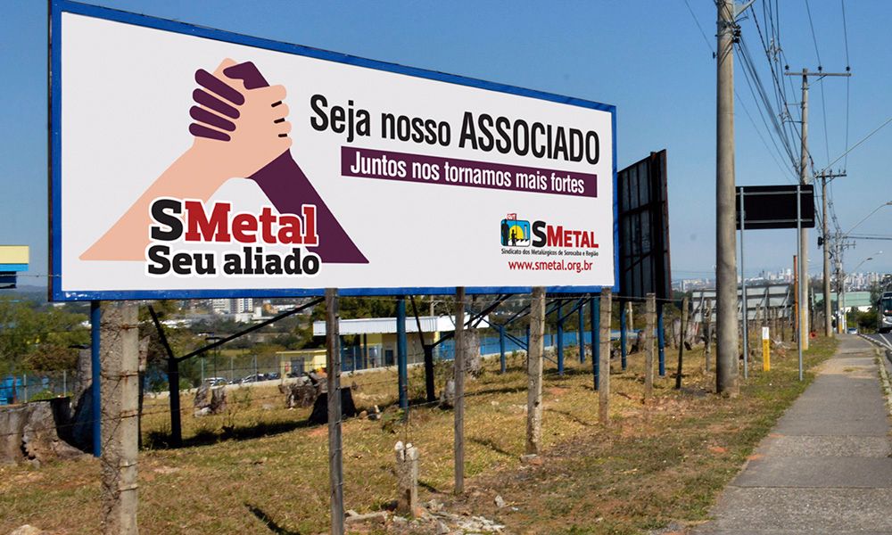 Outdoors com a campanha 'SMetal, Seu Aliado' já estão expostos nas principais avenidas de Sorocaba