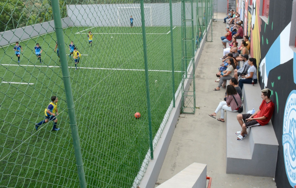 Treinão aconteceu no sábado, dia 30 de abril, e reuniu os alunos da Escolinha de Futebol do São Bento dos três períodos, manhã, tarde e noite