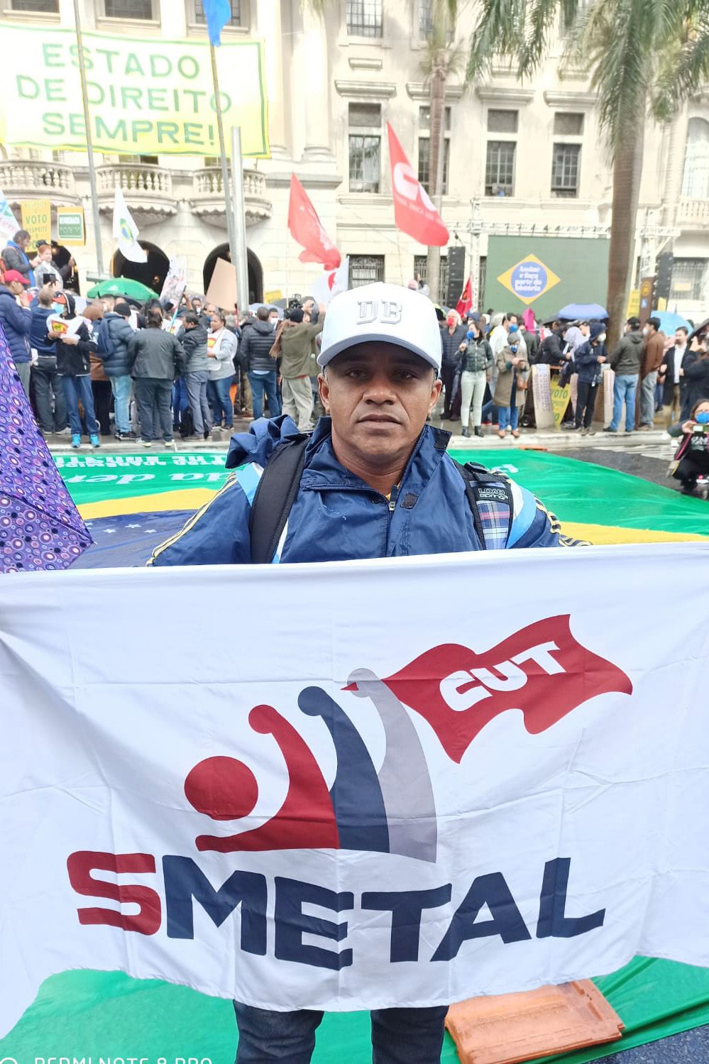 Fabio Rossy, dirigente do SMetal, esteve representando o SMetal no ato de leitura da ‘Carta aos Brasileiros’