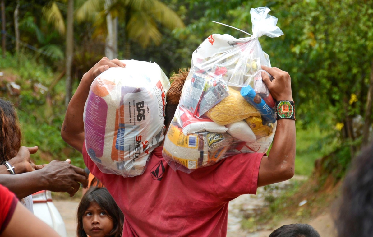 Natal Sem Fome, de 2022, atendeu ao menos 40 famílias da reserva indígena Tekoa Gwira Pepo, por meio do BAS